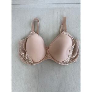 Elomi Bra Size 36 J Nude Beige Lace Tee Shirt Bra (F)